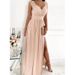 Women's Sleeveless Lace Hem Slit Dress European American Style Independent Website Bestseller 2025 Wish_ecoleips.com