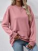 Women's Casual Loose Crew Neck Pocket Sweatshirt_ecoleips.com