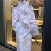 Fleece-lined Thickened New Chinese-style Autumn And Winter Thick Gentle Real Fur Cheongsam Dress With Pink Floral_ecoleips.com