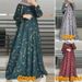Modest Abaya Dress Modest Islamic Abaya Dress – Premium Polyester Long Sleeve Maxi Dress With 3D Floral Print | Elegant Muslim Fashion For Women_ecoleips.com