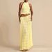 Women's Sexy Halter Neck Set Sleeveless Backless Multi Color Full Skirt Ensemble_ecoleips.com