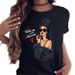 Women's Vintage Fashion Tops Urban Girl Short Sleeve T-Shirt_ecoleips.com