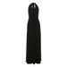 Feng Summer New Women's Style Hanging Neck V-Neck Long Sexy Split Fold Off Back Dress_ecoleips.com