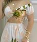 Women's Clothing Elegant Printed High Waist Slim Casual Navel Baring Dress_ecoleips.com
