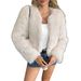 Elegant Faux Fur Coat For Women – Winter Luxury Outerwear, Soft & Warm (Khaki/Off-White/Brown, S-XL)_ecoleips.com