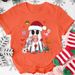 European And American Cross-border Foreign Trade Women's Clothing Christmas Merry Round Neck Printed Ladies Short Sleeve_ecoleips.com