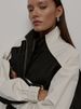 Women's Stylish Contrast Color Drawstring Sport Jacket & Pants Set - Casual Streetwear Outfit For Women (White/Grey/Black, S/M/L/XL)_ecoleips.com