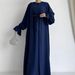 Verve New Abaya Set Dress With Bow Tie Waist Robe Women's Fashion MSL110_ecoleips.com