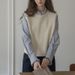 Dailyar "Cloud Toca" Round Neck Cable Knit Knitted Vest With Back Slit_ecoleips.com