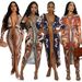 Women's Sexy V-Neck Long Sleeve Dress European American Style Export Quality Slit Design Bestseller_ecoleips.com