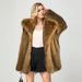 Women’s Mid-Length Faux Fox Fur Coat, Winter Warm Thickened Faux Fur Jacket With Detachable Collar, Elegant Trench Style Outerwear_ecoleips.com