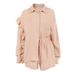 Crepe Cotton Trim Long Sleeve Shorts Loose Wearable Pajama Set European And American Autumn Cross-Border Homewear_ecoleips.com