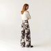 Women's Clothing Retro Cow Pattern Washed Jeans Old Vintage Loose Straight Pants_ecoleips.com