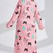 Aria Basics Aria Basics 2025 European And American Plus Women Sleeve Butterfly Heart Leopard Print Off Shoulder Large Size Long_ecoleips.com