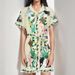 Women's Floral Print Short-Sleeved Dress With Ties And Stylish Design_ecoleips.com