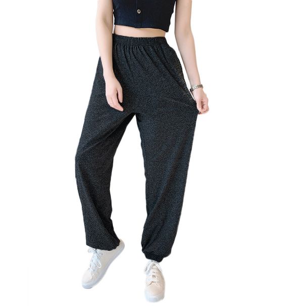 2XL-7XL New Knit Cotton Women's Home Clothes Plus Size Sleepwear Pajamas Pants Female Loose Wide Leg Trousers Брюки Женские_ecoleips.com