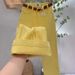 Plus-size Yellow Denim Jeans For Women, New Spring/summer Style, High-waisted, Casual, Loose, Slimming, Wide-leg,_ecoleips.com