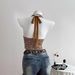 In-stock Cross-border Women's Clothing, New European And American Style, Sexy Sequin Halter Neck Tank Top, Pure Desire_ecoleips.com