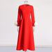 Women's Clothing Elegant Temperament Style Autumn New Long Three Dimensional Flower Decoration High Waist Simple Dress For Women_ecoleips.com