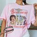 Fun Slogan 'Beam Me Up This Place Sucks' Retro UFO Crowd Print Funny Sci-fi Style' Loose Short Sleeved Women's T-shirt_ecoleips.com