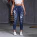Cross-border European And American 2025 Fall Smx Retro Low-waist Women's Jeans, Stretchy, Slim-fit, Embroidered,_ecoleips.com