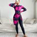 Aria Basics 2026 New Printed Zipper Long Sleeve Surfing Suit Swimsuit For Women, Fashionable And Conservative Bikini Beach_ecoleips.com
