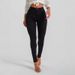 Women's Fleece Lined Skinny Jeans mid Rise Slim Fit Stretch Black Spring Autumn New Style_ecoleips.com