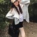 2025 Autumn New Gray Hooded Sweatshirt For Women Korean Style Casual Baseball Jacket Fleece Hoodie Top_ecoleips.com