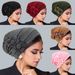 Women's Clothing Fashion Elastic Muslim Hat Pleated Turban Indian Hat Retro Side Flower Women's Headband Hat_ecoleips.com