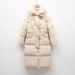 New White Duck Down Long Down Jacket For Women's Winter New Simple Fur Collar Thickened Loose Knee Coat Tide_ecoleips.com