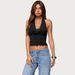 Lace Patchwork Halter Neck Tank For Women, 2026 Spring/Summer Style, Sexy Hot Girl Slim Fit Tie-Up Women's Top_ecoleips.com
