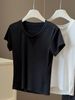 Slim-fit Simple Short-sleeved T-shirt Women's Summer Casual Versatile And Thin Short Top_ecoleips.com