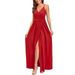 2025 New Style Summer European And American V-neck Strap Sleeveless Sexy Backless Color Block Printed Dress_ecoleips.com