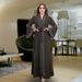 Cardigan Arab Robe European And American Cross-Border Plus Size Women's Bell Sleeve Long Dress 8840_ecoleips.com