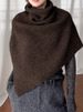 K High Neck Knitted Scarf For Women With A Sense Of Luxury, Layered With Split Ends, Headband And Neck Cover, Shawl And Cape Scarf_ecoleips.com