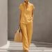 Women's Clothing Women's Casual Cardigan Set Style Solid Color Short Sleeve Lazy Look Fashionable Women's Clothing_ecoleips.com