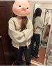 Early Autumn Popular Wear Striped Jacket Women's Autumn Korean Small Short Loose Hooded Sweater Cardigan Thin_ecoleips.com
