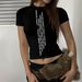 American Style Spicy Girl Street Simple English Letter Short Sleeve T-Shirt 2025 Spring Summer New Tight Round Neck_ecoleips.com
