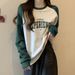 American Retro Style Fleece-lined Thickened Sweatshirt Women, Suitable Spring, Autumn, Winter, Loose And Casual Style,_ecoleips.com