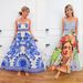 Women's Floral Print V-Neck A-Line Slip Dress - Elegant Summer Sleeveless Sundress For Casual And Special Occasions_ecoleips.com