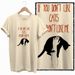 COOLMIND BEIGE Cat Print Exclusive Graphic 100% Cotton Women T Shirt Big Size Loose Cotton Cat Lover Women Tshirt LOVELY Cat Tee_ecoleips.com