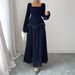 Diyun European And American Evening Style Elegant Sleeve Long Dress Women's Clothing 2025 Autumn Winter_ecoleips.com