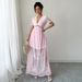 Women’s Clothing Temperament Elegant Lace Hollow Short Sleeved Long Dress Women's Clothing Spring And Summer_ecoleips.com