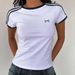 Women's Clothing Bow Embroidery Gothic Cropped Top Streetwear Retro Casual Short Sleeved T Shirt Y2K Clothes_ecoleips.com
