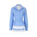 AD625 Korean-style College-style Blue Striped Polo Collar Long-sleeve Dress, Summer Waist-cinching Slimming Shirt Dress_ecoleips.com