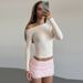 Women's Slim Fit Off-Shoulder Top European American Style Sexy Alluring Autumn Arrival Innerwear Casual Fashion Top_ecoleips.com