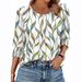 25-Color Women's Autumn Loose-Fitting Casual Printed T-Shirt With Round Collar And 7/8 Sleeves_ecoleips.com
