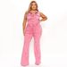 Women's Clothing Women's Denim Fashion High Elastic Sexy Backless Lapel Pocket Workwear Trousers Jumpsuit_ecoleips.com