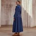 Women's European American Style Denim Skirt Set With Fashion Belt Maternity Clothes_ecoleips.com