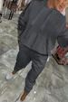 Women's Clothing Casual Sequin Pocket Sports Hooded Sweatshirt Sweatpants Set_ecoleips.com